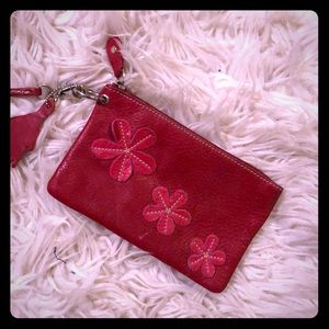 Roots Canada Leather Wristlet